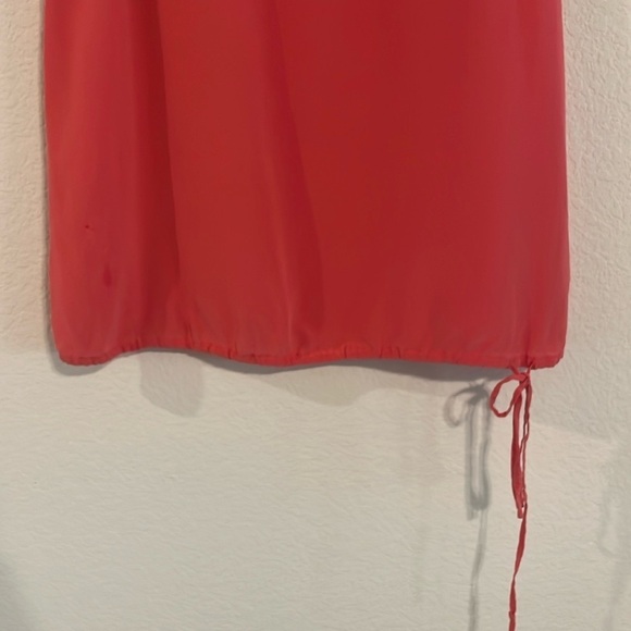 Halogen Women’s Tank Top Medium Pink 100% Silk Lightweight Tie Waist Coastal - Picture 4 of 11